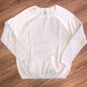 Textured crew neck sweater